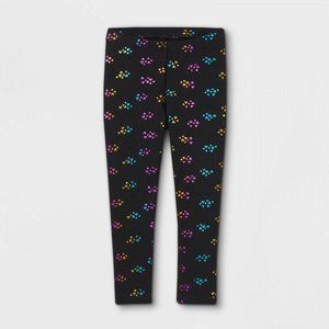 NWT Cat & Jack Toddler Girls' Tie-Dye Leggings 4T Black